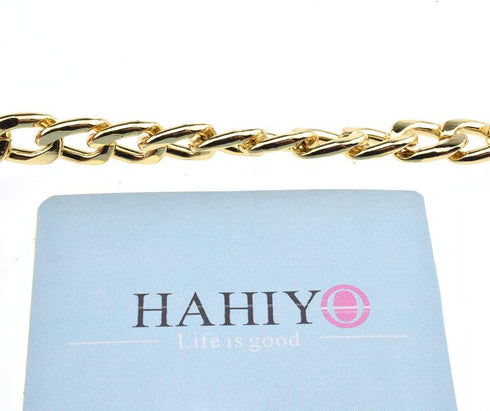 HAHIYO Purse Chain Strap 43.3' Gold for Shoulder Cross Body Sling Purse Handbag Clutch Bag Replacement Comfortable Flat 0.4' Wide Enough 2.4mm Ext...