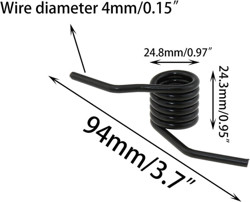 2PCS Horizontal Jack Accessory Hydraulic Jack Handle Spring Reinforced Steel Spring Black Floor Jack Spring Suitable for Most 3 to 4 Tonne Hydraul...