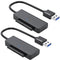 SATA to USB 3.0 Adapter 2 Pack, USB SATA III Hard Drive to USB Adapter Cable, External Converter Compatible for 2.5 Inch SSD Data Transfer...
