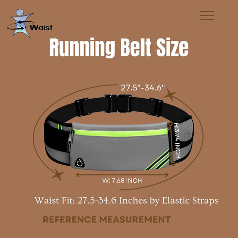 USHAKE Running Belt with Bounce-Free Pouch for iPhone and Samsung Galaxy - Ideal for Running, Walking, Cycling, and Gym Workouts...