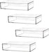 dedoot Clear Acrylic Box with Lids, 4 Pack 4.3x2.7x1 Inch Clear Acrylic Plastic Square Cube Storage Candy Box Containers for Wedding, Party, Treat...