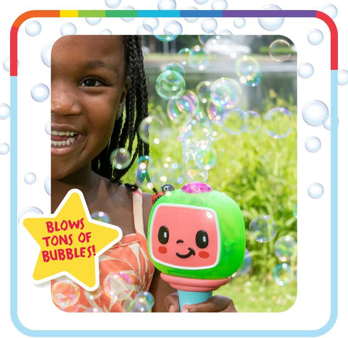 Little Kids Cocomelon Light and Sound Musical Bubble Wand, includes Bubble Solution...