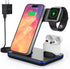 Wireless Charger 3 in 1,15W Fast Charging Station for iPhone/iWatch/AirPods,Have Controllable Cool Lights,Compact Design,Give You A Tidy Desktop/N...