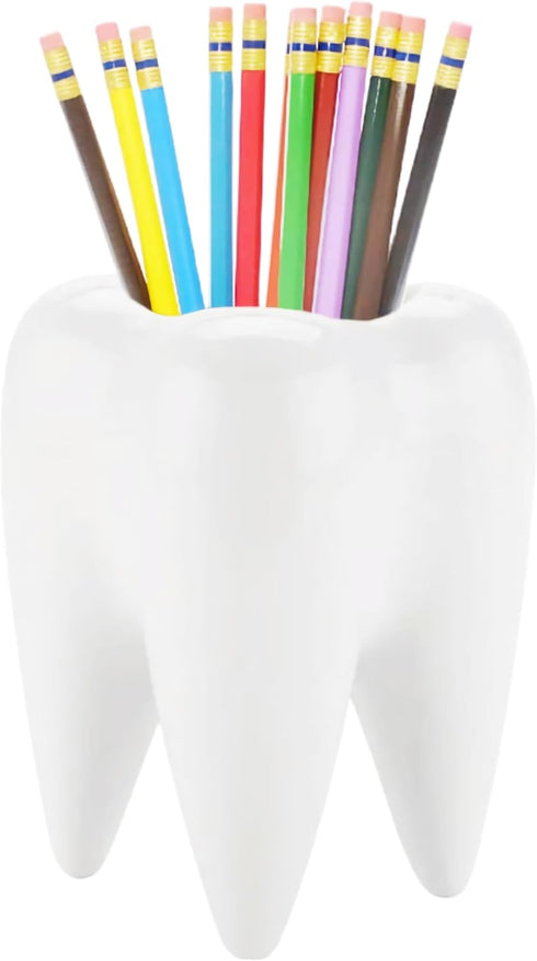 3.95 inch Cute Tooth Shaped Ceramic Succulent Cactus Flower Pot-Plants Not Included (1)...