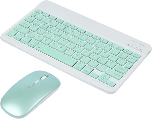 Bluetooth Keyboard and Mouse Combo Ultra-Slim Portable Rechargeable Compact Wireless Mouse Keyboard Set for Pad/iPad Pro/iPad Mini/iPad Air Mac OS...