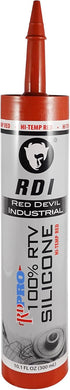 Red Devil 08090I RD PRO 100% Heat Resistant RTV Silicone Sealant, A Water-Proof and Weatherproof Adhesive For High-Heat Use, 10.1 oz. Tube, Red, 1...
