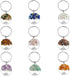 SUPERFINDINGS 36Pcs 9 Styles Tree of Life Keychain Natural Crystal Stones Handmade DIY Keychain Charm Pendant Gemstones Key Chain Charm for Handma...
