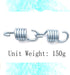2PCS Hammock Spring Hardened Galvanized Steel Extension Spring Coil 600lb Support for Hanging Hammock Chairs...