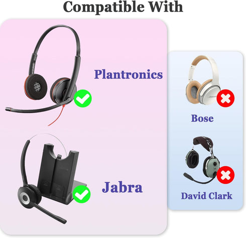 Ear Cushions for Plantronics Headset Replacement Earpads Foam Ear Pad Covers for Plantronics Blackwire C320 3320 3210 3220 HW251N HW261N HW510 HW5...