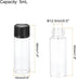 PATIKIL 5ml Essential Oil Bottles, 50 Pack Clear Glass Bottles with Orifice Reducer Sample Vial Screw Cap Storage Vials Container Style 1, Black...