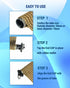 Bungee Kit and End Cap,Compatible with Coolaroo Outdoor Roller Sun Shade Replacement Parts,Shade Tie Downs(2set,Black)...