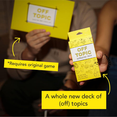 OFF TOPIC Adult Party Game Expansion Pack - 128 New Topics for The Fun Board and Card Game for Group Game Night...