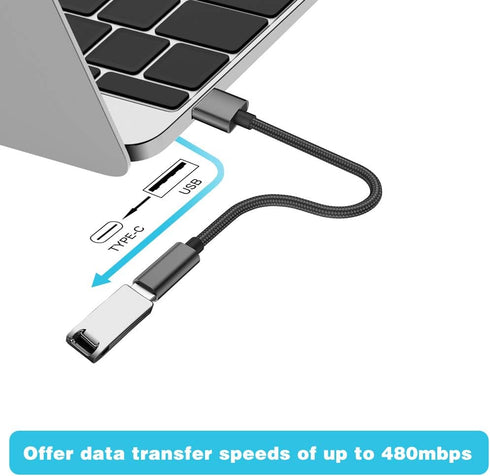 USB C Female to USB Male Adapter (2-Pack),Type C to USB A Charger Cable Adapter, Compatible with iPhone 14 13 12 11 Pro Max,iPad 2018,Samsung Gala...