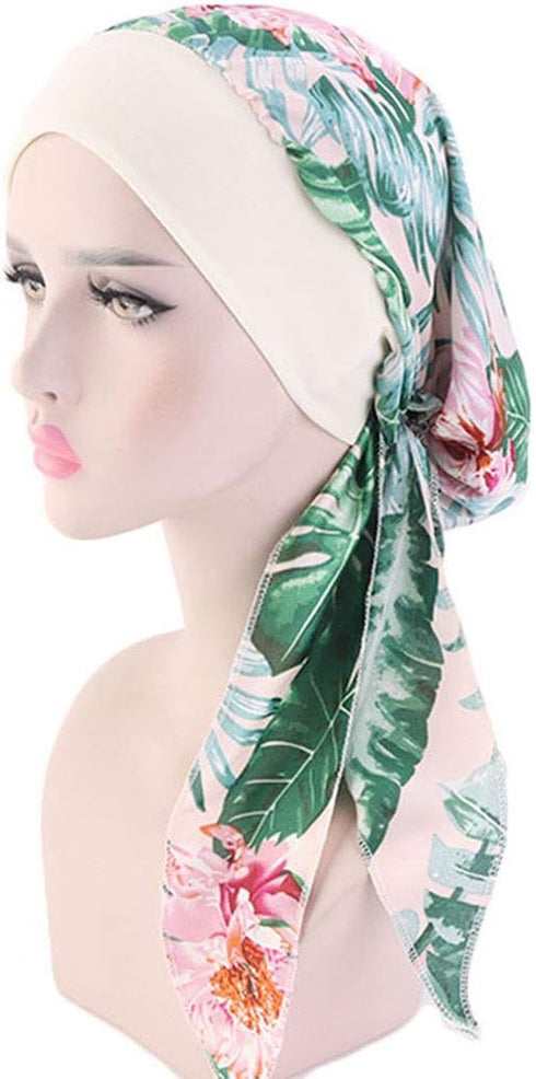 Ever Fairy Women Vintage Elastic Wide Band Chemo Head Scarf Turbans Night Sleep Hat Cap (Multicoloured)...