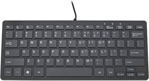iKKEGOL USB Mini Slim Wired 78 Key Small Super Thin Compact Keyboard for Desktop Laptop PC Win 7 Mac (Black)...