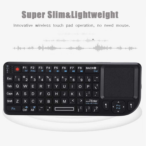 FOSA 2.4G Mini Keyboard with Touchpad, Rechargeable USB Keyboard Portable Handheld Keyboard for Smartphones, Laptops, Tablets, Game Consoles...