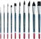 Transon 10pcs Natural Watercolor Paint Brush Set Professional for Watercolor Acrylic Ink Gouache Tempera Blue Color...