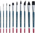 Transon 10pcs Natural Watercolor Paint Brush Set Professional for Watercolor Acrylic Ink Gouache Tempera Blue Color...