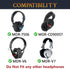 SOULWIT Replacement Earpads for Sony MDR-7506 MDR-V6 MDR-V7 MDR-CD900ST Monitor Headphones, Ear Pads Cushions with Softer Protein Leather, High-De...