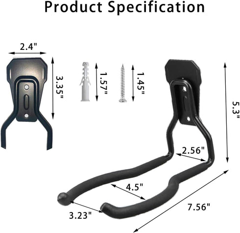 JuforminWeedeater Hanger, String Trimmer Hanger, Weed Eater Rack, Garage Wall Hooks, Power Tool Holder for Garage Wall, Utility Hooks for Garage T...
