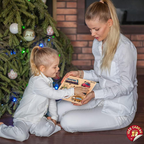 Puzzles for 1 2 3 year old. Ideal transport Wooden Puzzles for Kids. Travel Wooden Toys for 1 + year old. Wooden baby puzzle ideal as a gift. Mont...