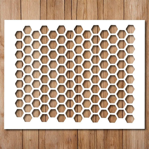 Honeycomb Stencil - Street Art Beehive Bee hive Honeycomb Stencils for Painting on Wood, Glass, Wall, Rock, Walls, Glassware, Canvas - Hexangon Ho...