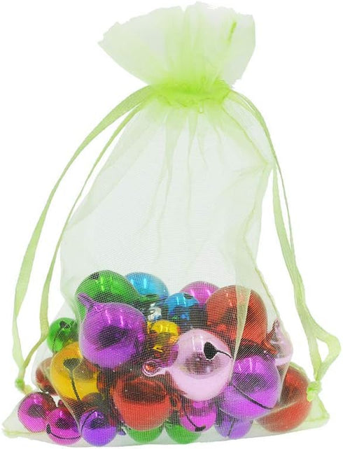 100Pcs Organza Bags, 4x6 Inch Sheer Drawstring Gift Bags, Light Green Organza Jewelry Pouches, Wedding Party Favor Pouches, Jewelry, Cosmic Busine...