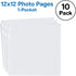 Dunwell Scrapbook Refill Pages 12x12 - (10 Pack) Super Heavyweight, Fits 3 Ring Scrapbooking Binders 12 x 12, Standard 12x12 Photo Album Refill Pa...