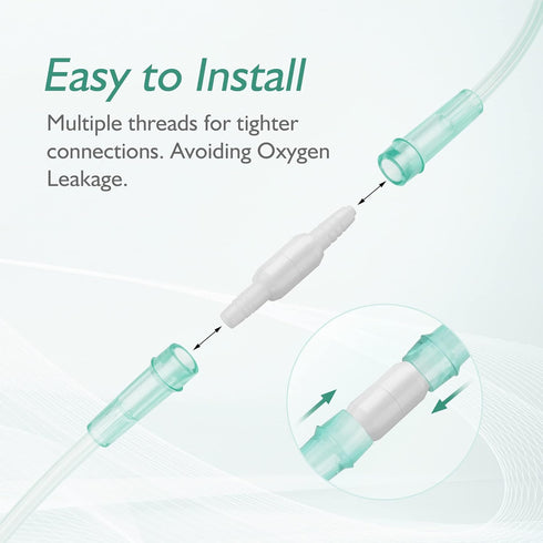 Oxygen Tubing Connector, 360° Rotation Cannula Connector Oxygen Connector Avoid Tangles, Tubing Swivel Connector O2 Connector (White-10pack)...
