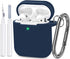 ATUAT Compatible with AirPods Case Cover, Full Protective Silicone Skin Dust-Proof Designed for Apple AirPods 1st 2nd Generation with Keychain, Fr...