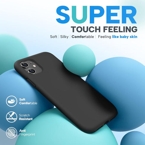 Miracase Compatible with iPhone 11 Phone Case, with Screen Protector, Liquid Silicone Gel Rubber Full Body Drop Protection Shockproof Cover Phone ...