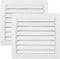 Vent Systems 4'' Inch White Pack of 2 Air Vent Cover Dryer Vents and Bathroom Exhaust Vents Pipe, Black Louvered Dryer Vent Cover Keeps Out Insect...