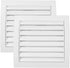 Vent Systems 4'' Inch White Pack of 2 Air Vent Cover Dryer Vents and Bathroom Exhaust Vents Pipe, Black Louvered Dryer Vent Cover Keeps Out Insect...