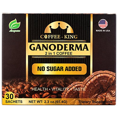 Ganoderma Coffee - Reishi Coffee Mix- Instant 2-in-1 Mushroom Coffee. All Natural Ganoderma Lucidum With Instant Coffee. A Non Sugar Dietary Suppl...