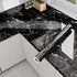 Marble Contact Paper,Wallpaper Peel and Stick Kitchen,Marble Wallpaper Vinyl Contact Paper for Cabinets Countertops Wall Covering 17.7''x196.9'' B...