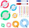 Pom Pom Maker,30pcs Pom Pom Makers kit Includes 8 PCS Pom Pom Maker+2pcs Scissors+10pcs Plastic Needles+10pcs kntting Stitch Markers for DIY Wool ...