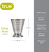 True Trio Multi-Unit Drink Measure, Shot Measuring Cup with Oz, Ml, and Tbsp Markings, Stainless Steel 2.5oz Set of 1...