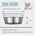 PEGGY11 Stainless Steel Metal Cat Bowls, Nonslip Rubber Bottom, Dishwasher Safe, Easy to Clean - 2 Pack, Each Holds 2 US Cup...