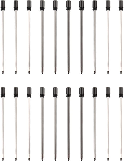 YOUMI 2.75 inch Ballpoint Pens Refills, 1mm Medium Point Metal Pen Refill (20 Black)...