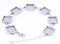 Reidgaller 5pcs Stainlesss Steel Bracelet Making Kit Fit 10mm Square Cabochon Bracelet Bezel Tray Blanks DIY Jewelry Accessories...