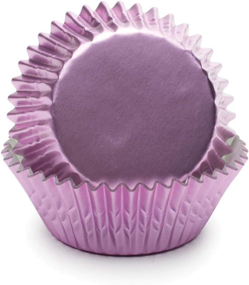 Fox Run Light Pink Foil Muffin and Cupcake Liners, Set of 32 Standard Size Wrappers...