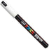 Posca - Ultra Fine to Fine Paint Marker Pens Set - PC-1MR, PC-1M, PC-3M - White Ink - Pack of 3...
