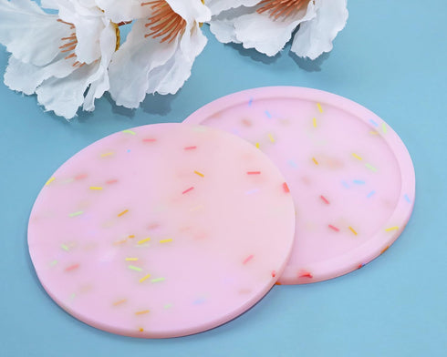 ONLYKXY 3pcs Luminous Silicone Coaster Bar Coaster Modern Cup Drink Mat Plate Creative Rug Mug Pad for Outdoor Table Cold Hot Drink Coffee Tea Kit...