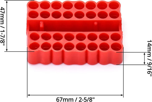 QWORK Screw Bit Holder Storage Box, 4 Pack 33 Hole Hex Bit Holder Rack...