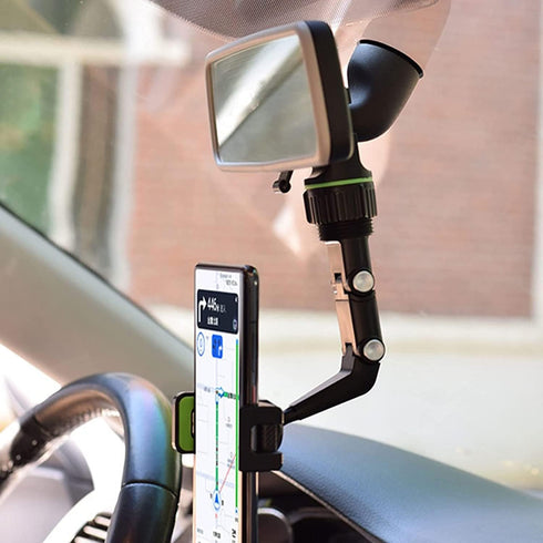 Rotato Grip Cell Phone Holder,Rotato Grip Phone Holder,Multi-Function Universal Adjustable Auto,Mirror Mount Phone Holder,360° Car Rearview Mirror...