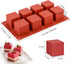 JOERSH Cube Cake Silicone Mold | 2" x 2" x 2" 3D Square Mousse Cake Baking Mold, French Dessert Molds for Chocolate, Jello, Brownie Bites, Ice Cre...