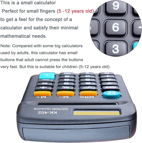 Basic Calculator Dual Power 8 Digit Desktop Calculator (Black,Set of 5)...