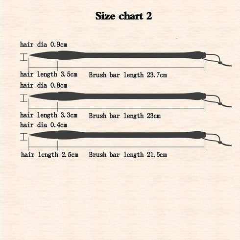 Chinese Brush Calligraphy Brush Japanese Brush Writing Painting Sumi Brushes Large Chinese Calligraphy Brush Set 10pcs...