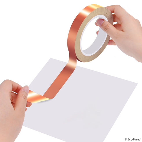 Adhesive Copper Foil Tape - Double-Sided Conductive - 0.25 inch (6.3 mm) - EMI and RF Shielding, Paper Circuits, Electrical Repairs, Grounding, Ar...