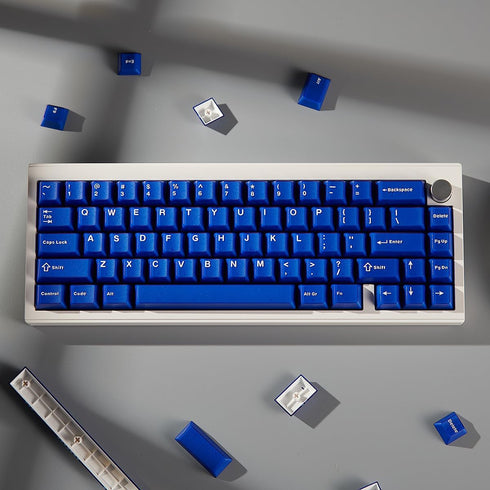 PBT Double Shot Blue Keycaps Cherry Profile Translucent Keycaps Set 114 Keys Fit for Mechanical Keyboard 60% 65% 95% Cherry Mx Switches...